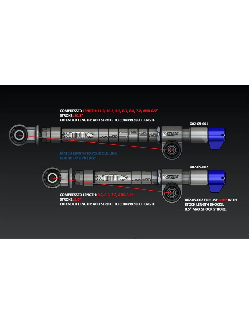 Łączniki stabilizatora Apex AutoLynx 10,5"