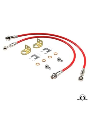 TJ/XJ Wrangler Replacement Brake Lines, Front 21"