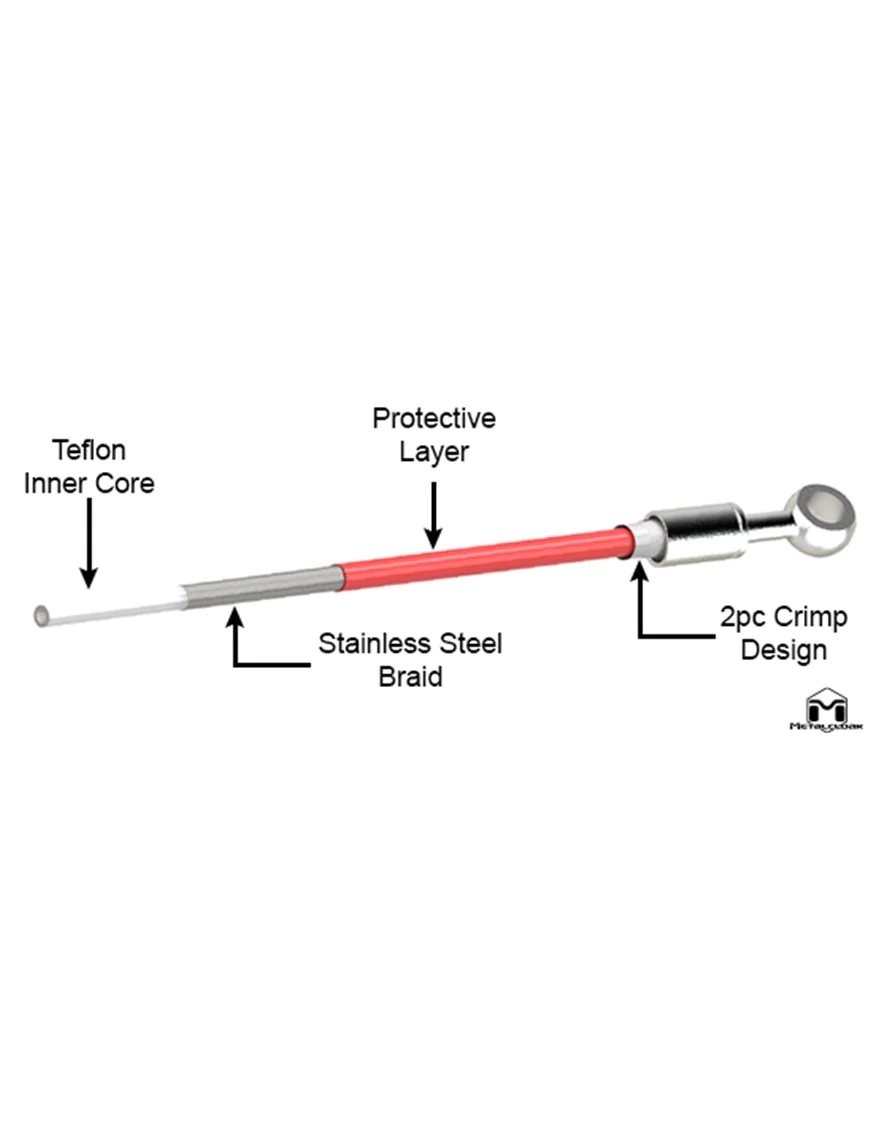 TJ/XJ Wrangler Replacement Brake Lines, Front 24"