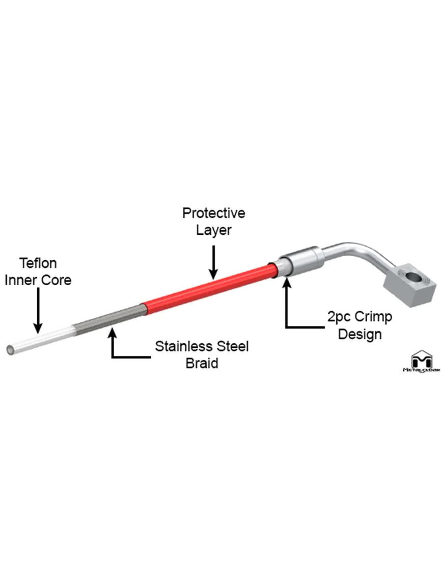 JT Gladiator Rear Replacement Brake Lines, 24.5"