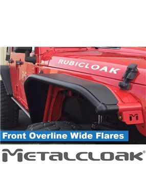 Overline Hi-Clearance Quick-Release Front Flare, Wide Edition, Pair, JK 10"