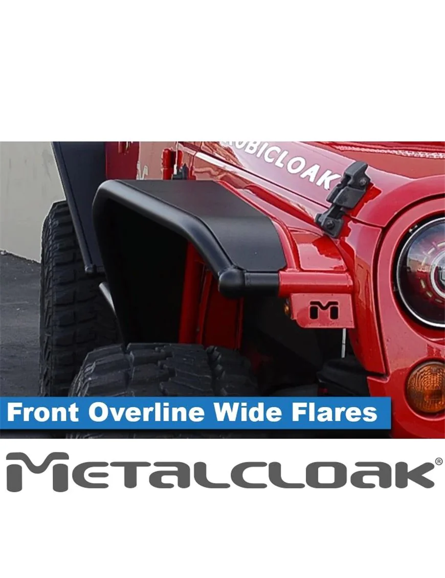 Overline Hi-Clearance Quick-Release Front Flare, Wide Edition, Pair, JK 10"