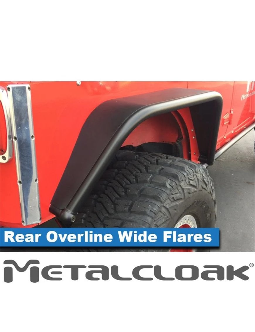 Overline Hi-Clearance Dovetailed & Removable Rear Flare, Wide Edition, Pair, JK