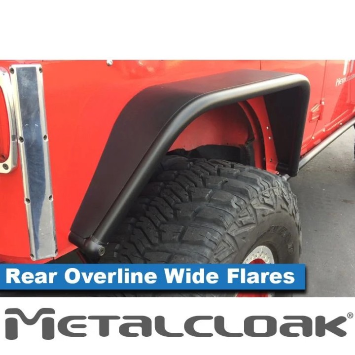 Poszerzenia szerokie stalowe tylne Metalcloak Quick Release Jeep Wrangler JK JKU