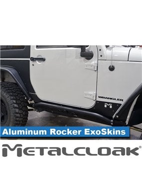 Osłony progów Jeep Wrangler JK 2D Metalcloak aluminiowe ExoSkin