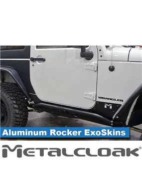 Osłony progów Jeep Wrangler JK 2D Metalcloak aluminiowe ExoSkin