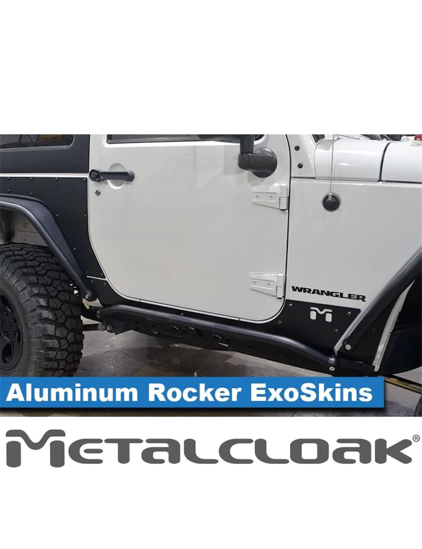 Overland Aluminum Rocker ExoSkin, Pair, JK, 2-Door