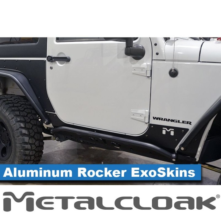 Osłony progów Jeep Wrangler JK 2D Metalcloak aluminiowe ExoSkin