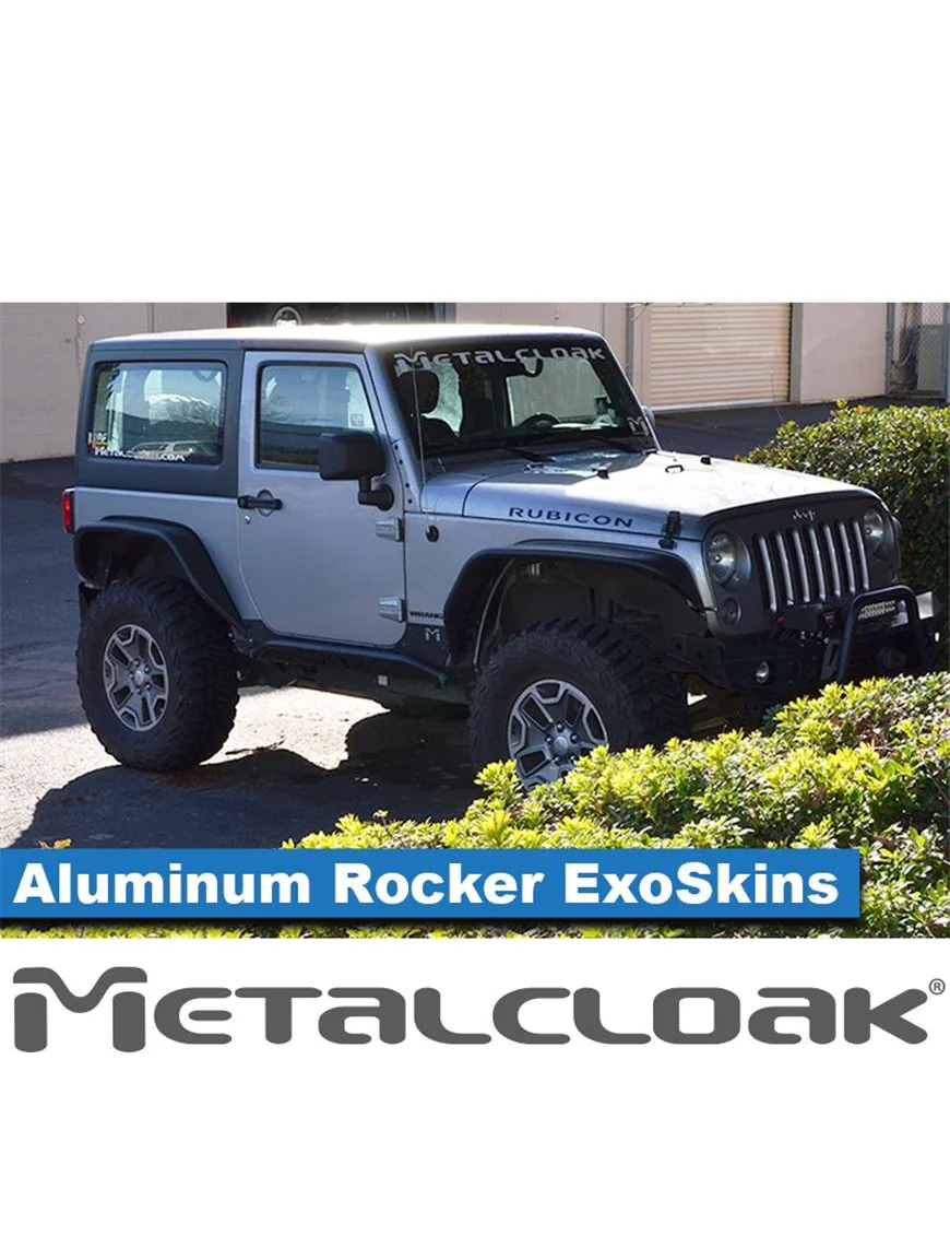 Osłony progów Jeep Wrangler JK 2D Metalcloak aluminiowe ExoSkin