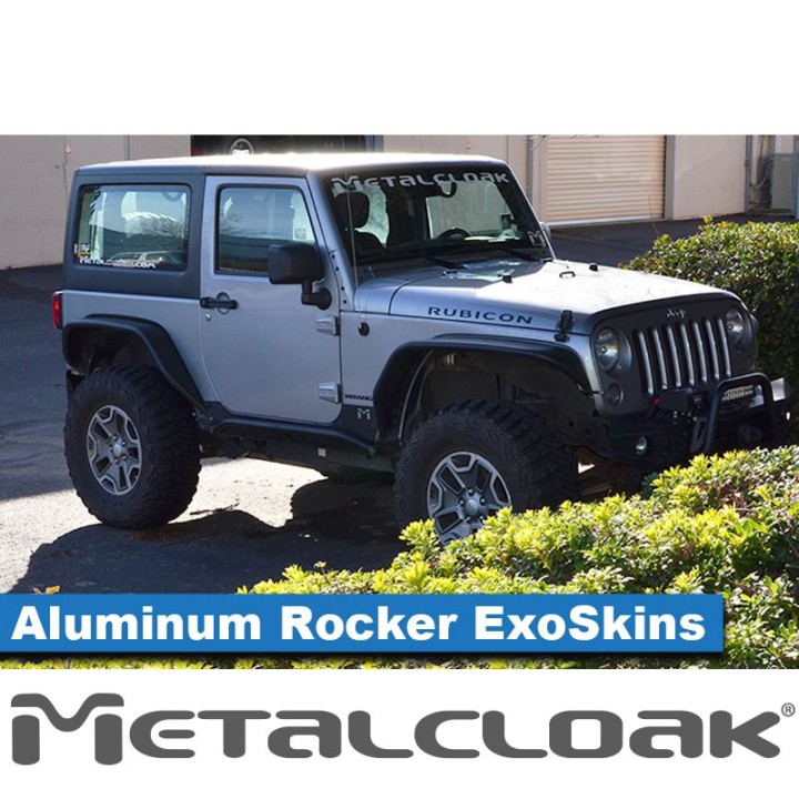 Osłony progów Jeep Wrangler JK 2D Metalcloak aluminiowe ExoSkin
