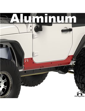 Osłony progów Jeep Wrangler JK 2D Metalcloak aluminiowe ExoSkin