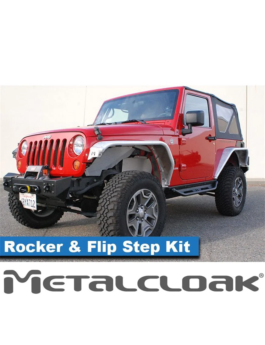 Overland Rocker & Flip Step Kit, Pair, JK, 2-Door