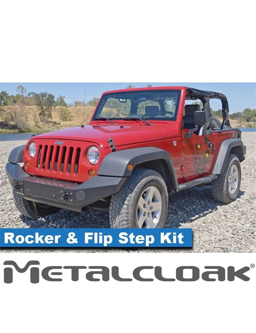 Overland Rocker & Flip Step Kit, Pair, JK, 2-Door