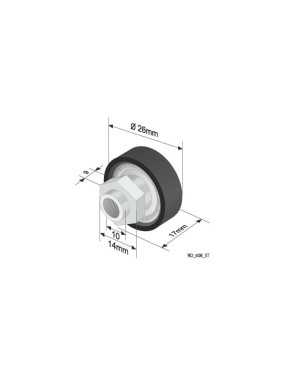 Rolka dachowa typu shmitz-tse plastik 1057718