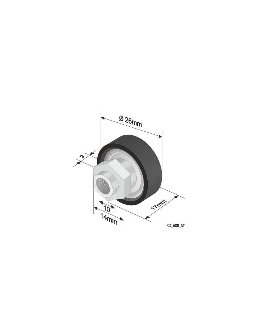 Rolka dachowa typu shmitz-tse plastik 1057718