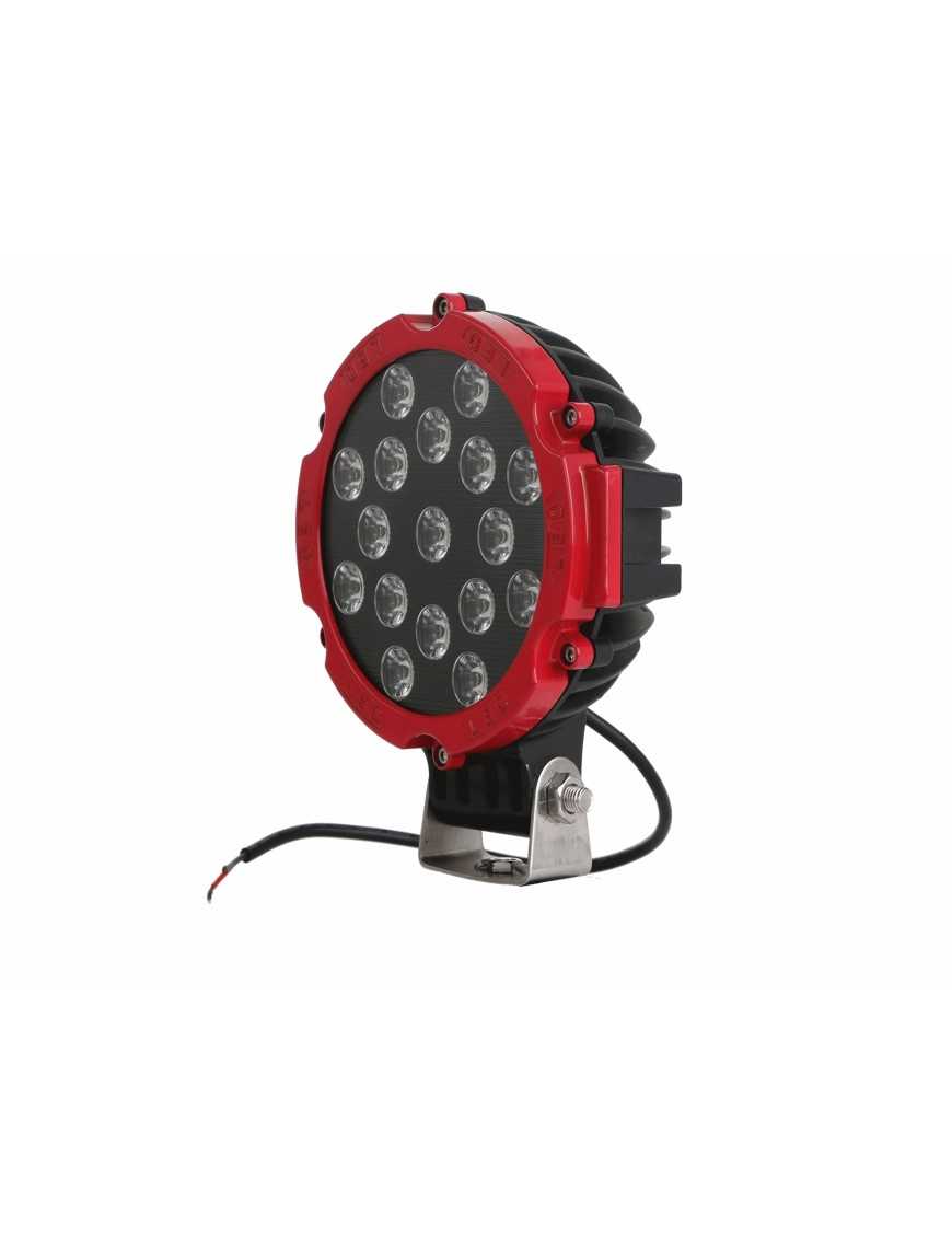 Lampa robocza LED 17x LED okrągła czerwona