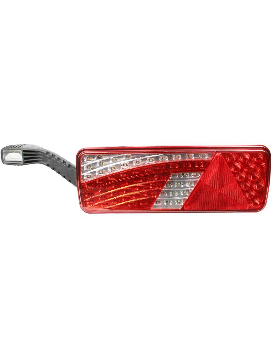 Lampa tylna 69+6 LED z trójkątem i obrysem lewa