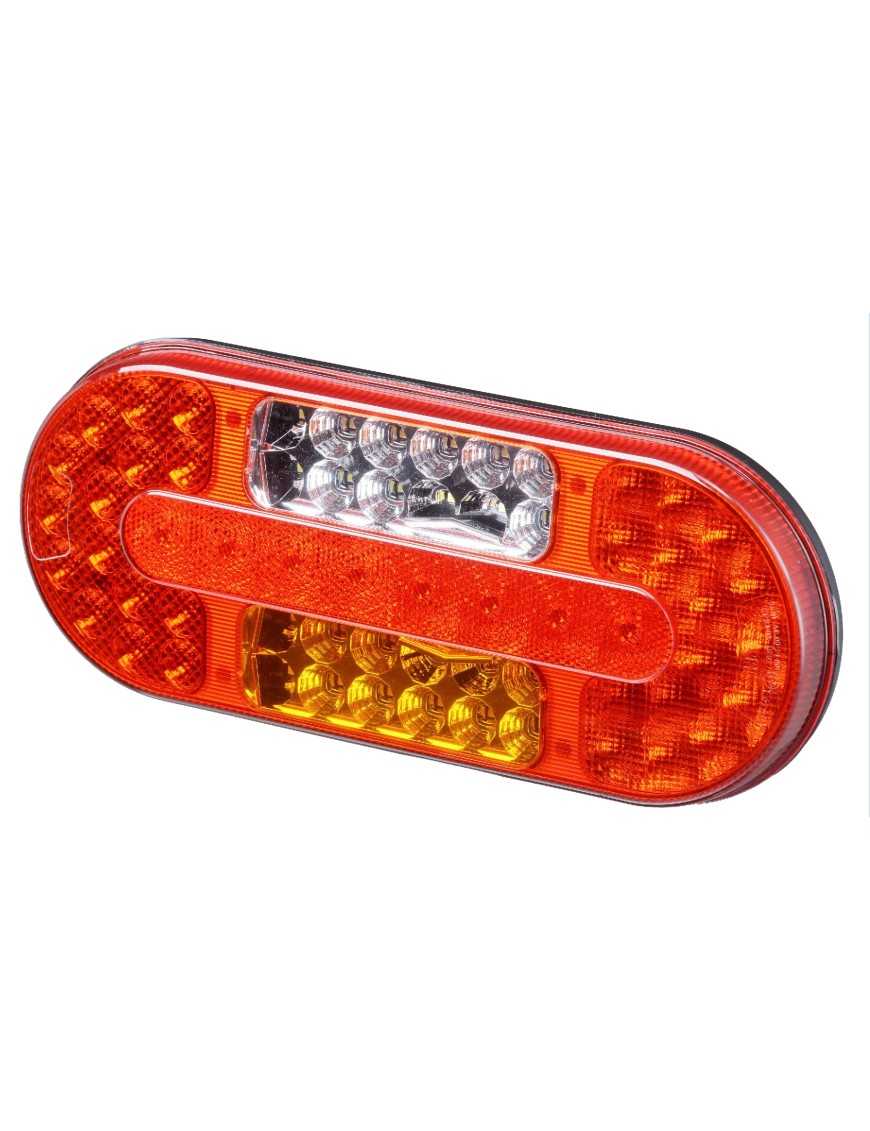 Lampa tylna 62 LED owalna 12/24V lewa