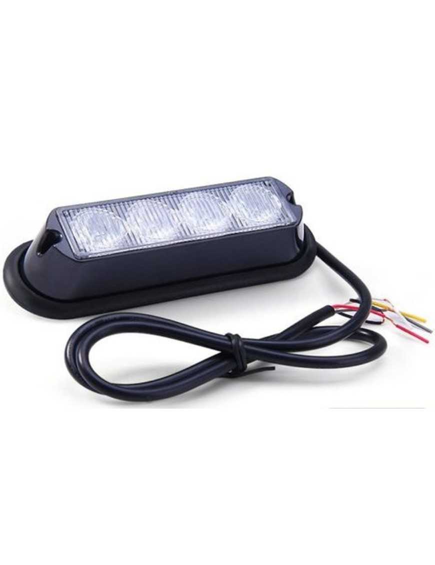 Lampa strobo 4x LED 12/24V pomarańczowa R65 R10