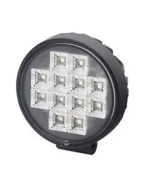 Lampa robocza 12x LED okrągła z włącznikiem