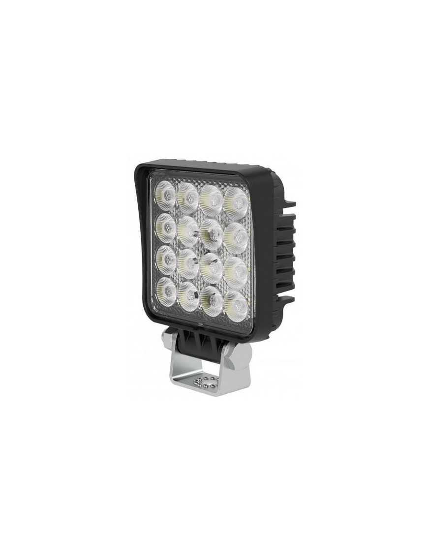 Lampa robocza 16x LED kwadratowa z włącznikiem