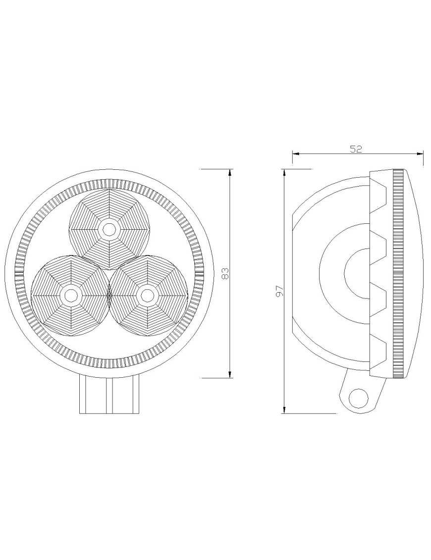 Lampa robocza 3x LED flood