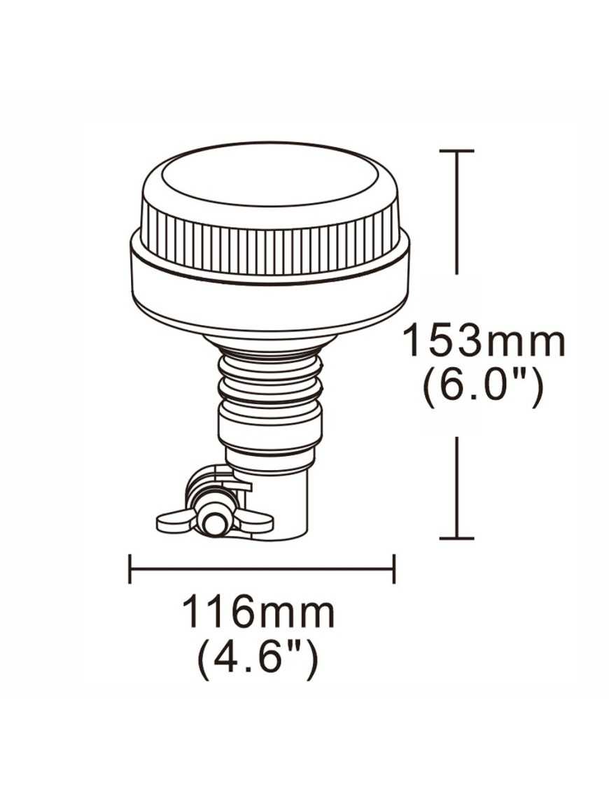 Lampa błyskowa 12x LED R65 R10 flex 4 błyski