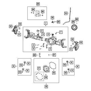Mopar 68391549AA tuleja sworznia Jeep Wrangler JL JLU