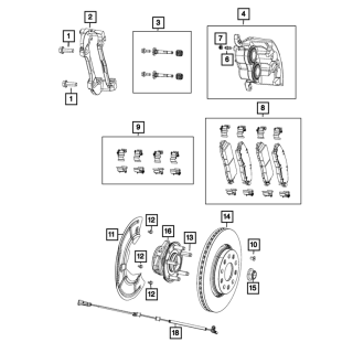 Śruba tarczy hamulcowej Jeep Wrangler JL JLU 6512156AA