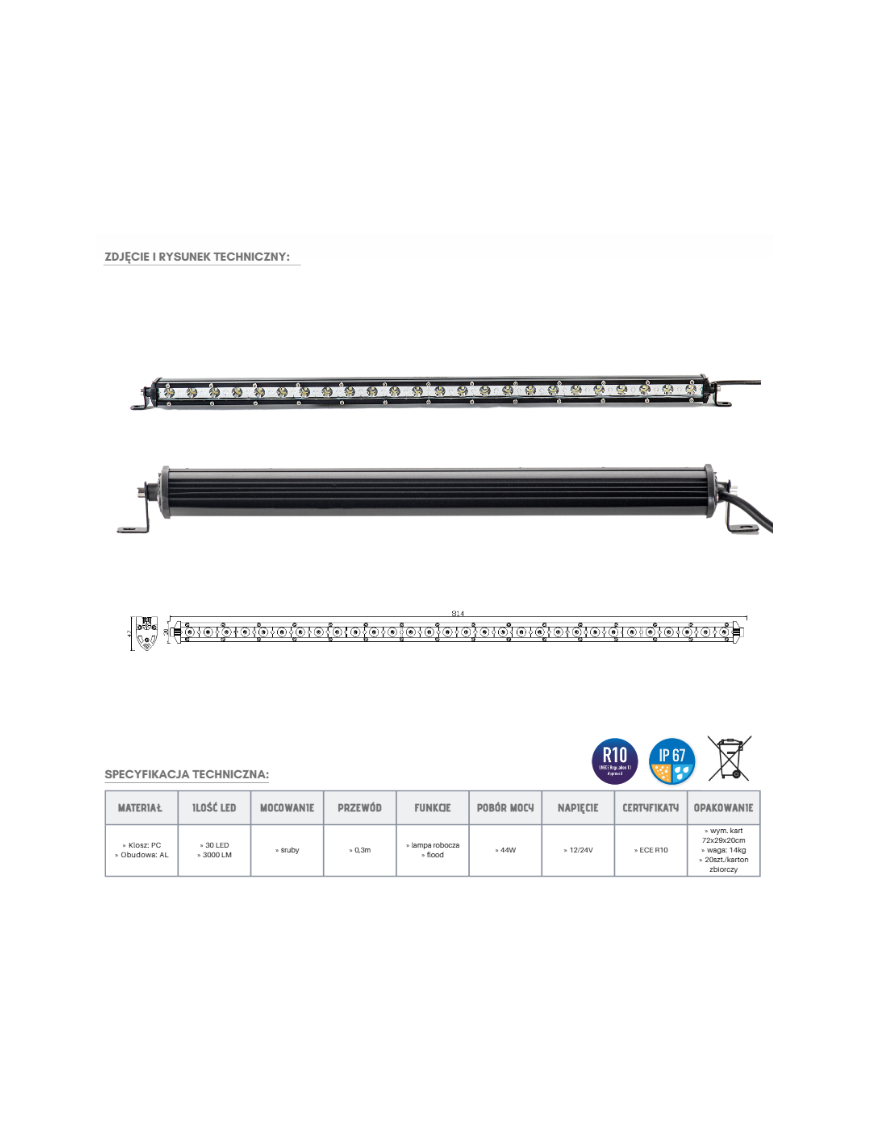 Panel LED 30 x LED KMR14