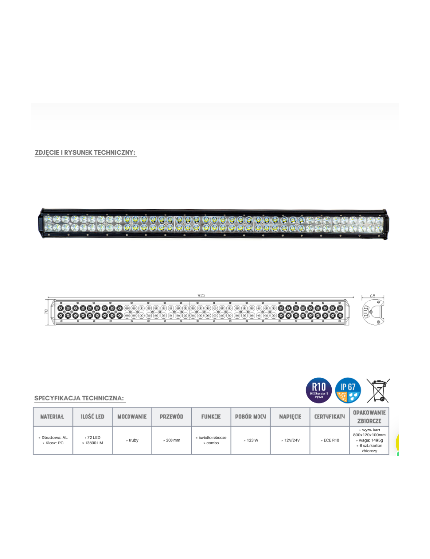 Panel LED 78 x LED KMR4