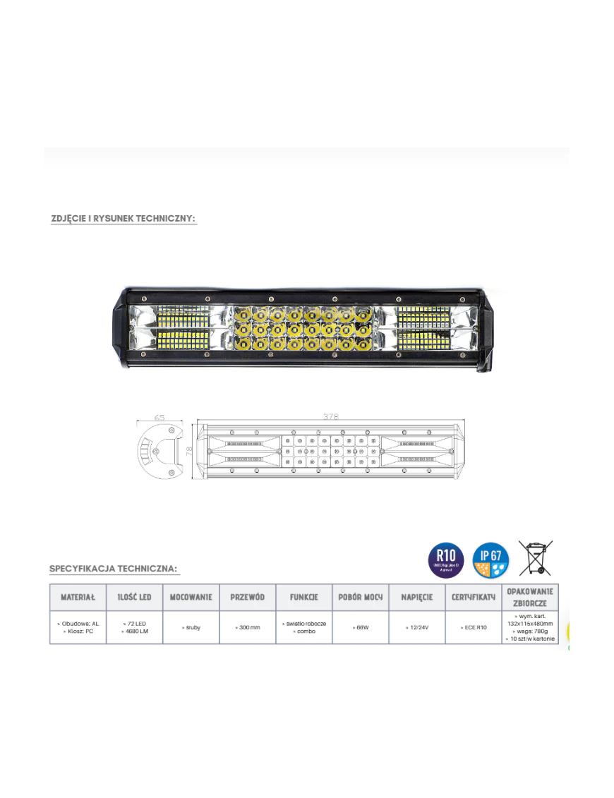 LED Panel 72 x LED