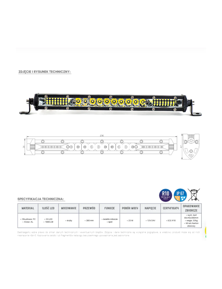 LED Panel 24 x LED Spot