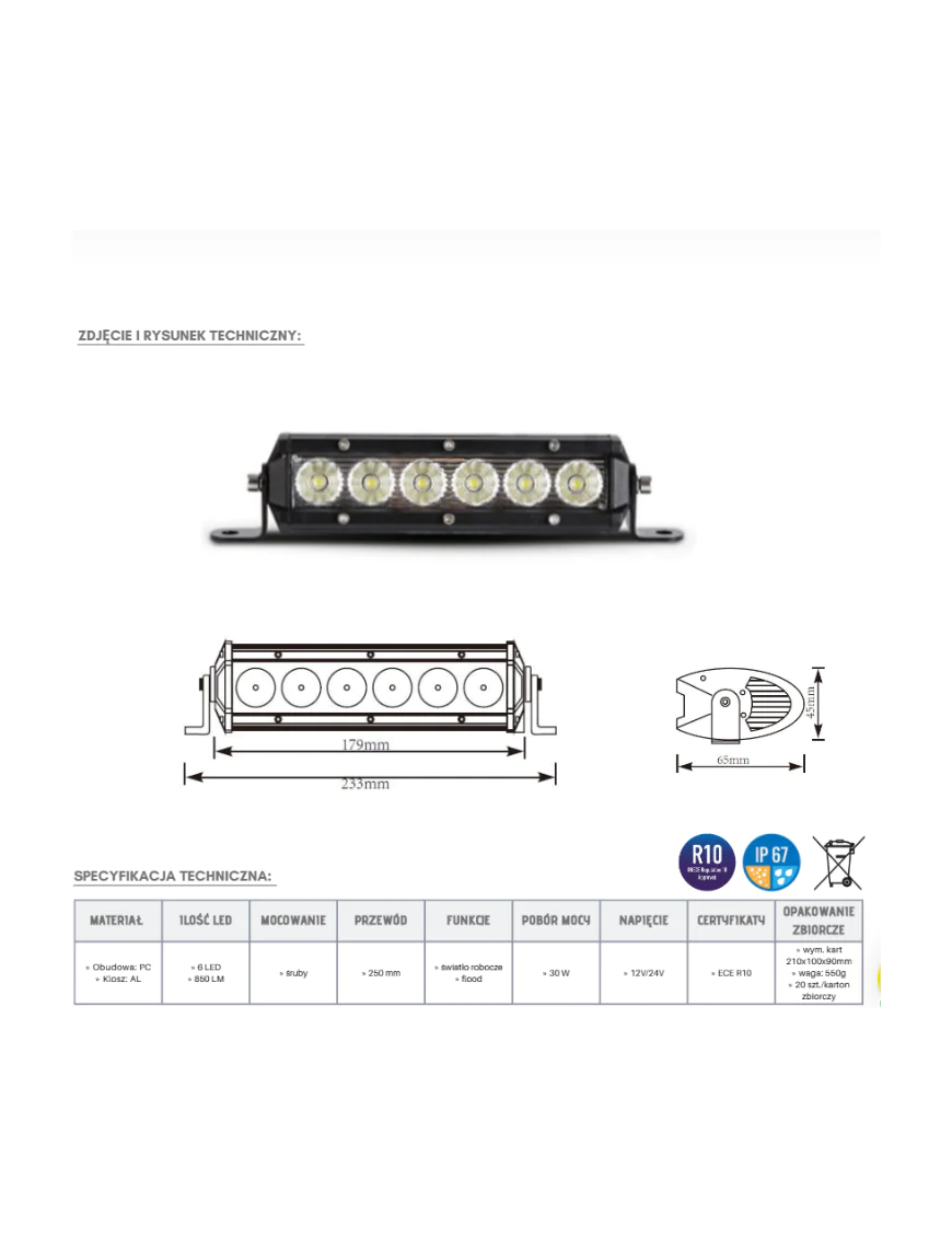 LED Panel 6 x LED Flood KMR6