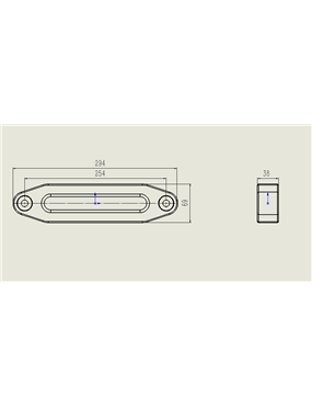 Winch Fairlead 254mm 38mm