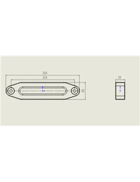 Winch Fairlead 254mm 38mm