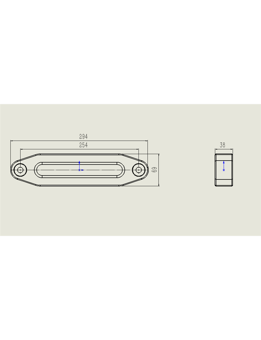 Winch Fairlead 254mm 38mm