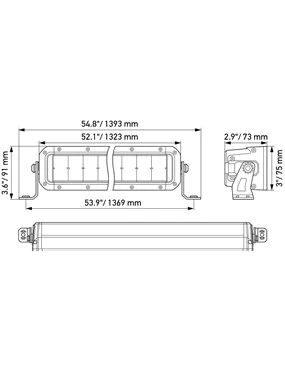 HELLA Black Magic 52'' Double Row Lightbar - 1GJ358197441