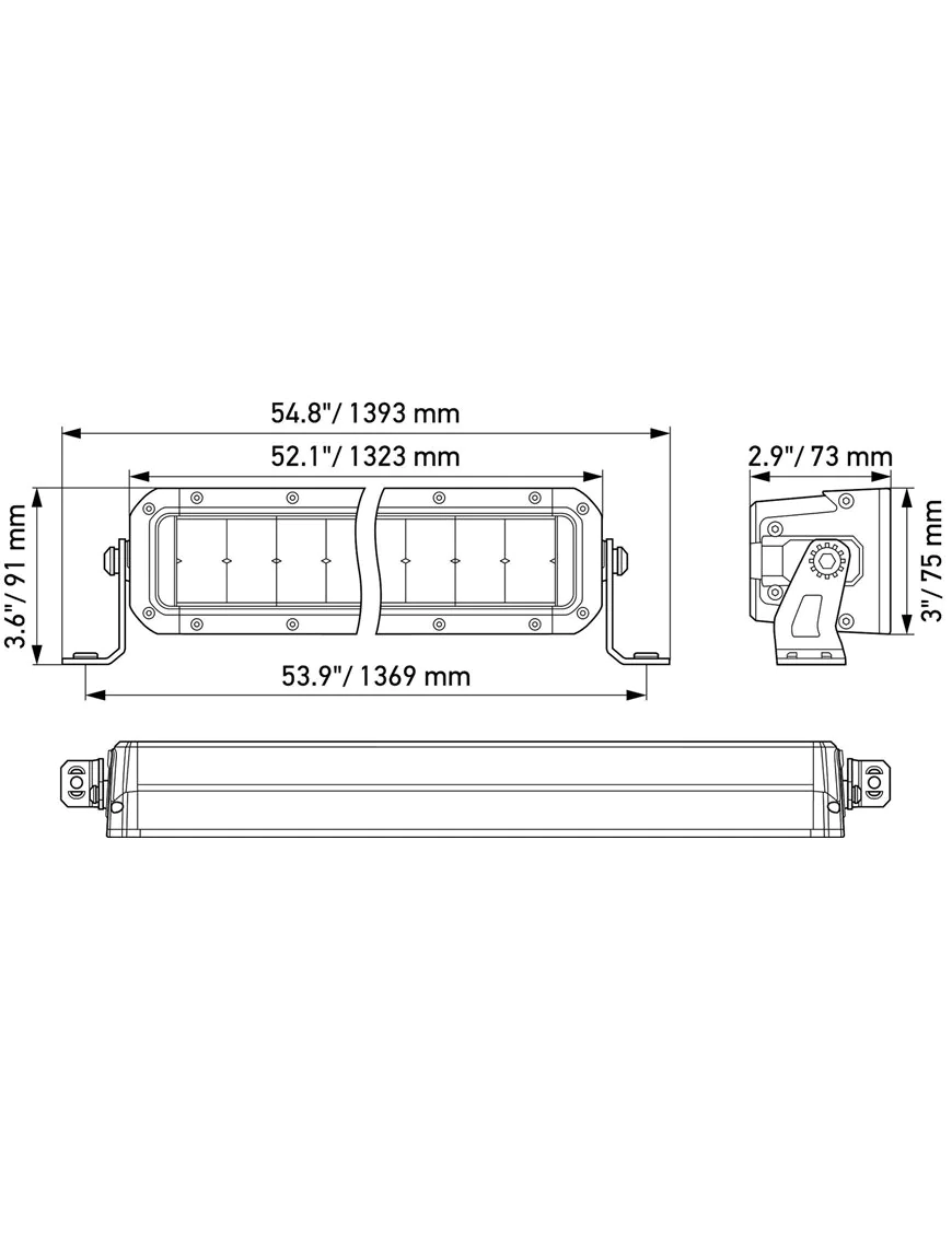 HELLA Black Magic 52'' Double Row Lightbar - 1GJ358197441