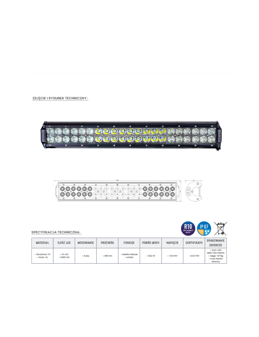 Panel LED 42 x LED KMR4