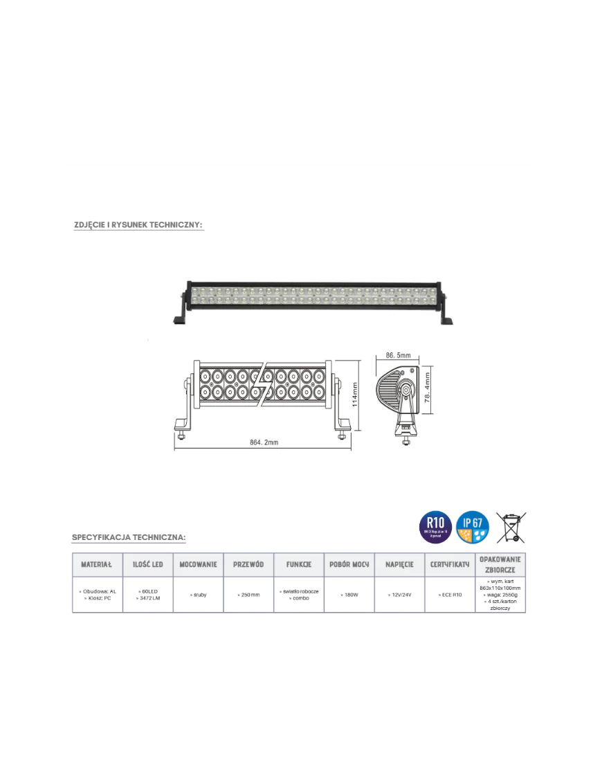 LED Panel 60 x LED KMR3