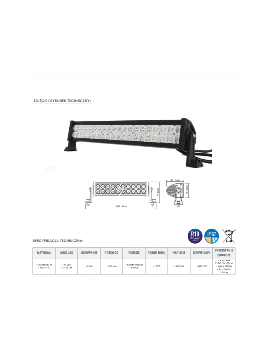 LED Panel 40 x LED KMR3