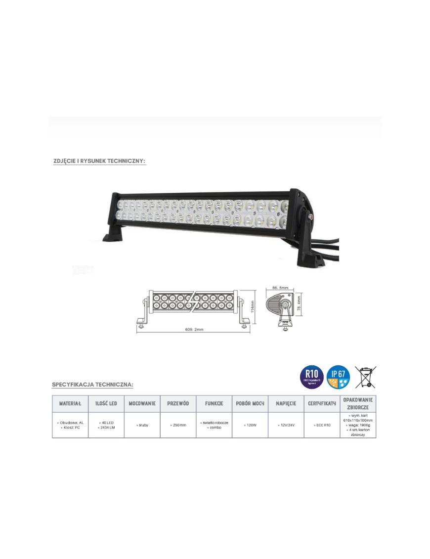 Panel LED 40 x LED KMR3