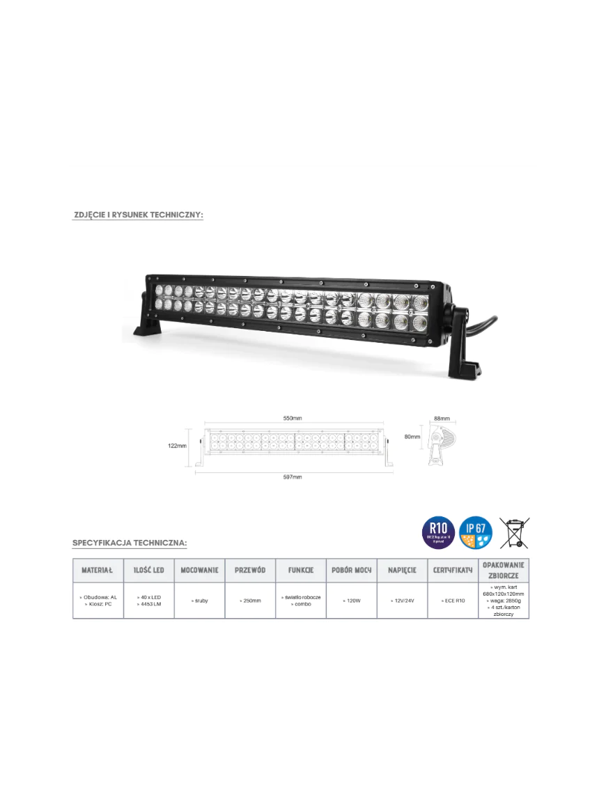 LED Panel 40 x LED KMR1