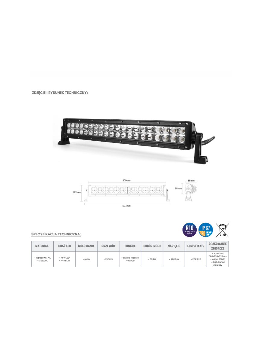 Panel LED 40 x LED KMR1