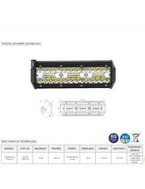 Panel LED 60 x LED KMR11 | Szekla4x4.pl