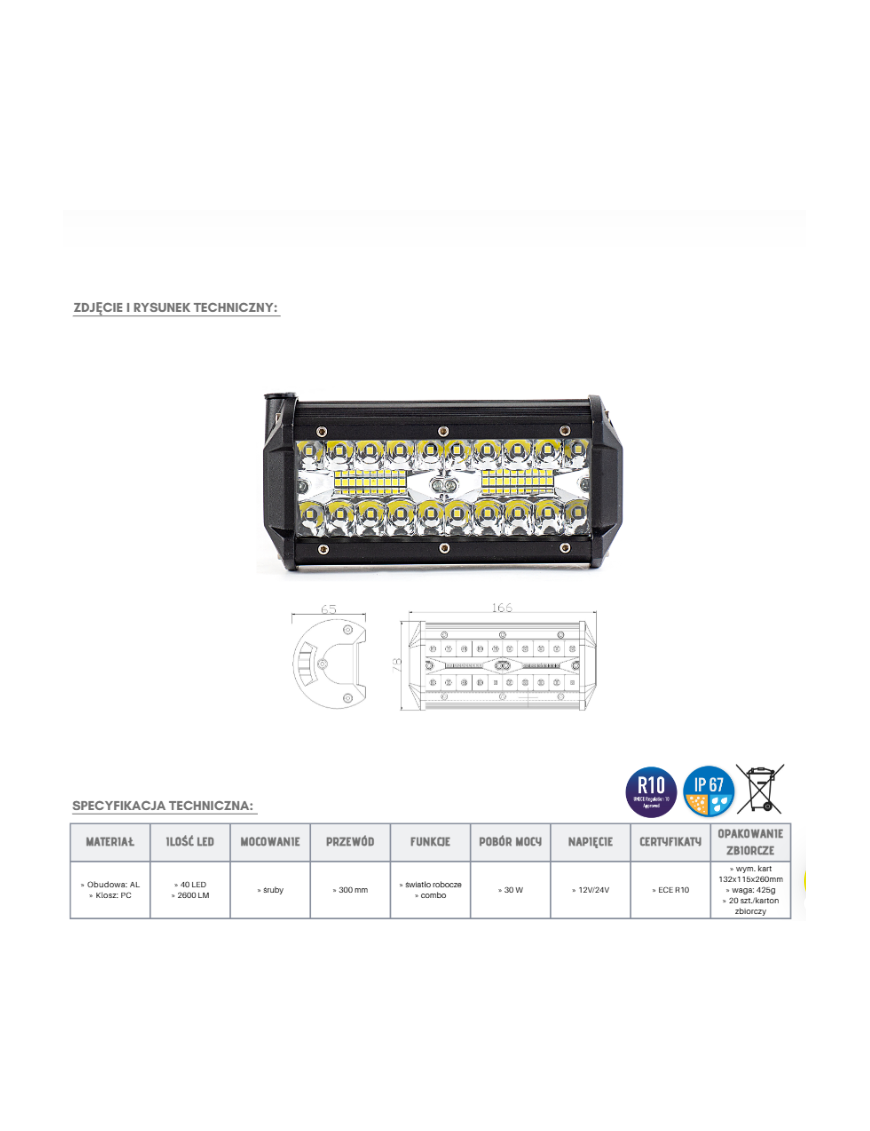 Panel LED 40 x LED KMR11