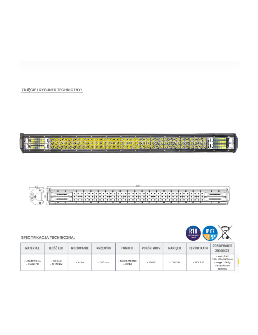 Panel LED 156 x LED