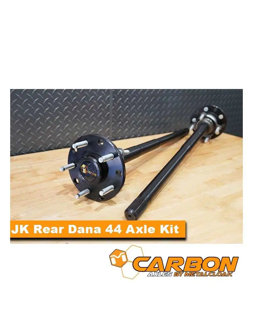 Carbon JK Rubicon Rear D44 32 Spline Axle Kit