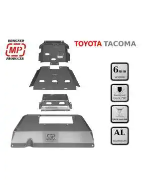 Set of aluminum underbody shields HD for TOYOTA TACOMA